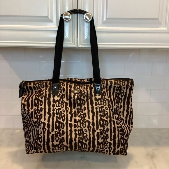 Coach Ocelot Print Nylon Travel Weekend Travel Bag - Picture 1 of 13